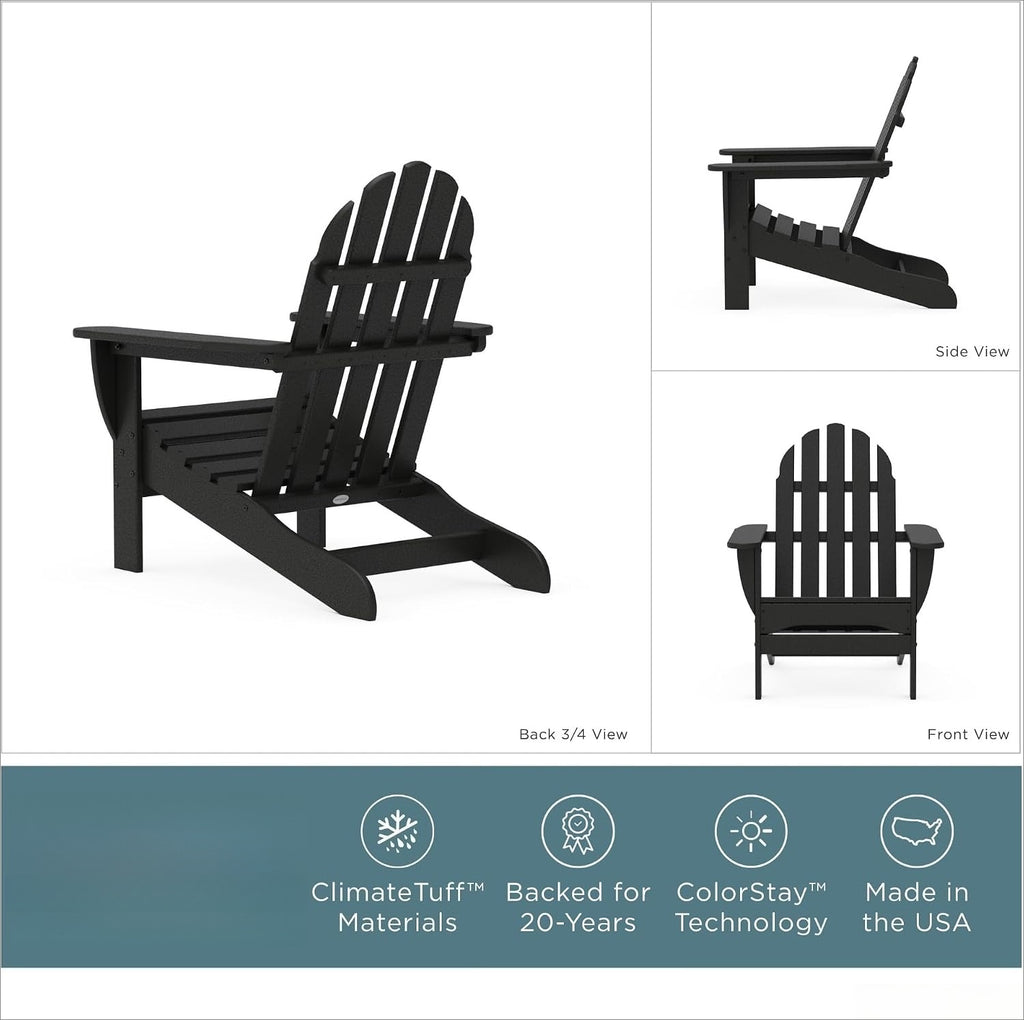 Black Classic Outdoor Adirondack Chair