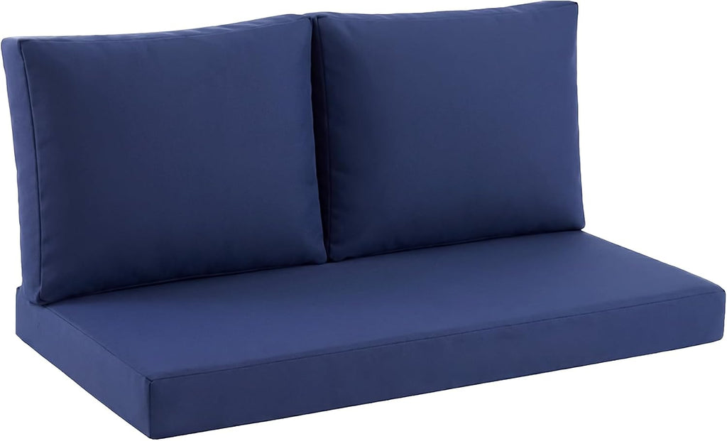 Navy Waterproof Outdoor Loveseat Cushion Set