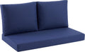 Navy Waterproof Outdoor Loveseat Cushion Set