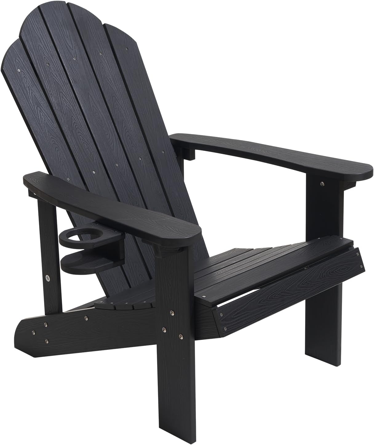 Black All‑Weather Patio Adirondack Chair