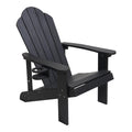 Black All‑Weather Patio Adirondack Chair