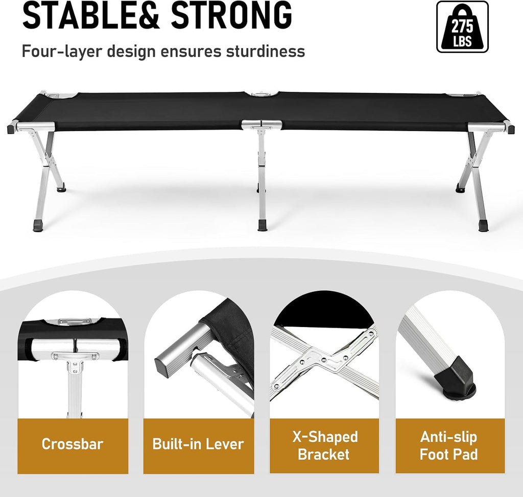 Portable Adult Folding Camping Cot Bed