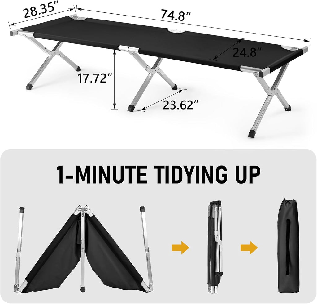 Portable Adult Folding Camping Cot Bed