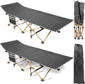 Heavy‑Duty Adult Folding Camping Cot 2‑Pack