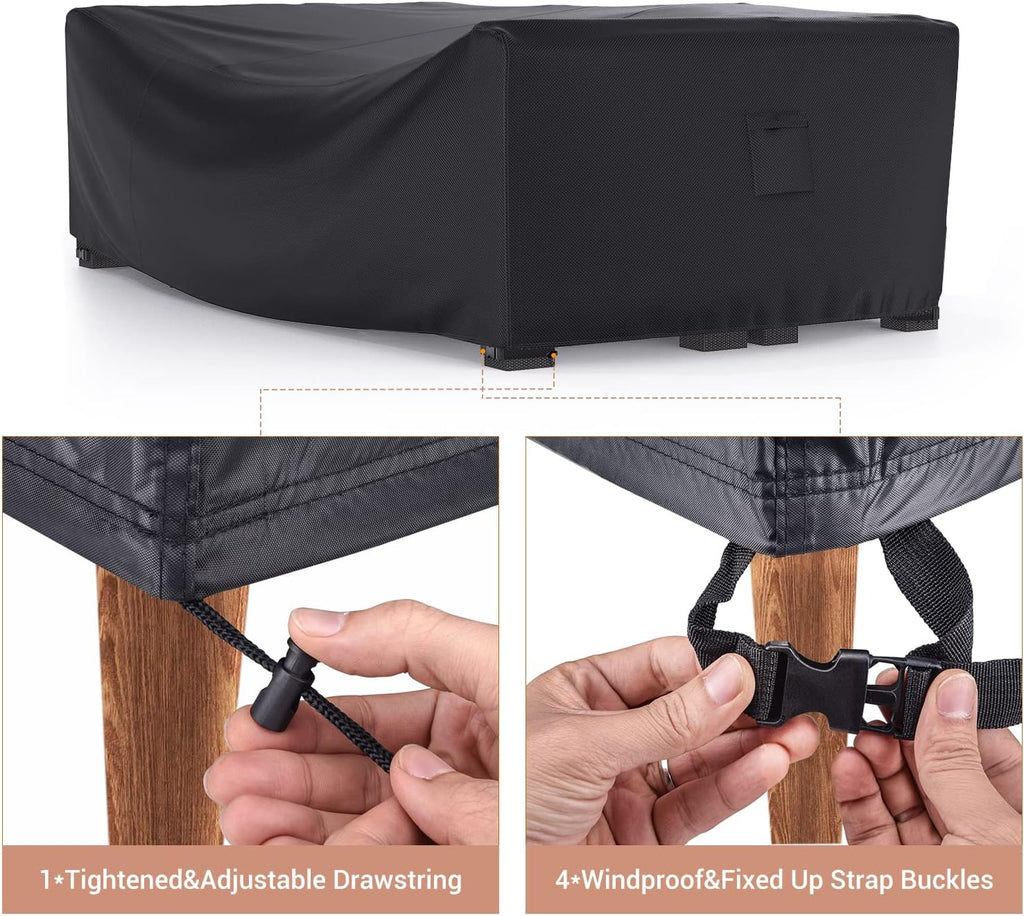 Black Waterproof Patio Furniture Cover