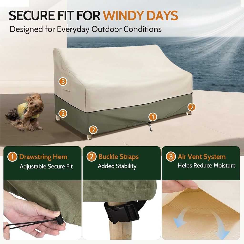 Waterproof 3‑Seater Patio Sofa Cover