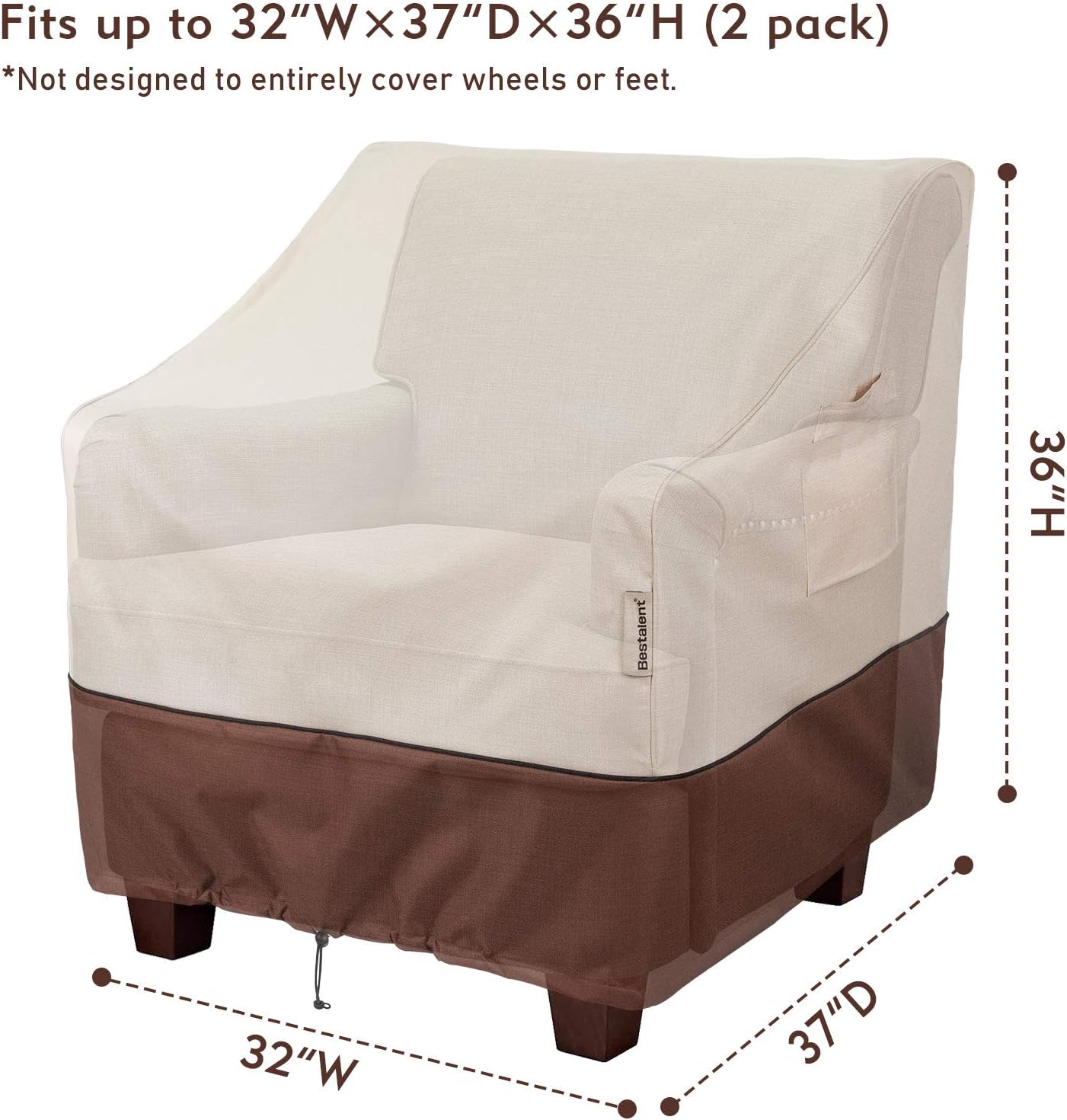 Waterproof Patio Chair Cover 2‑Pack