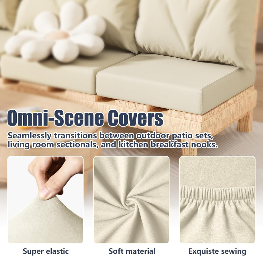 Stretch Patio Furniture Cushion Slipcover Set