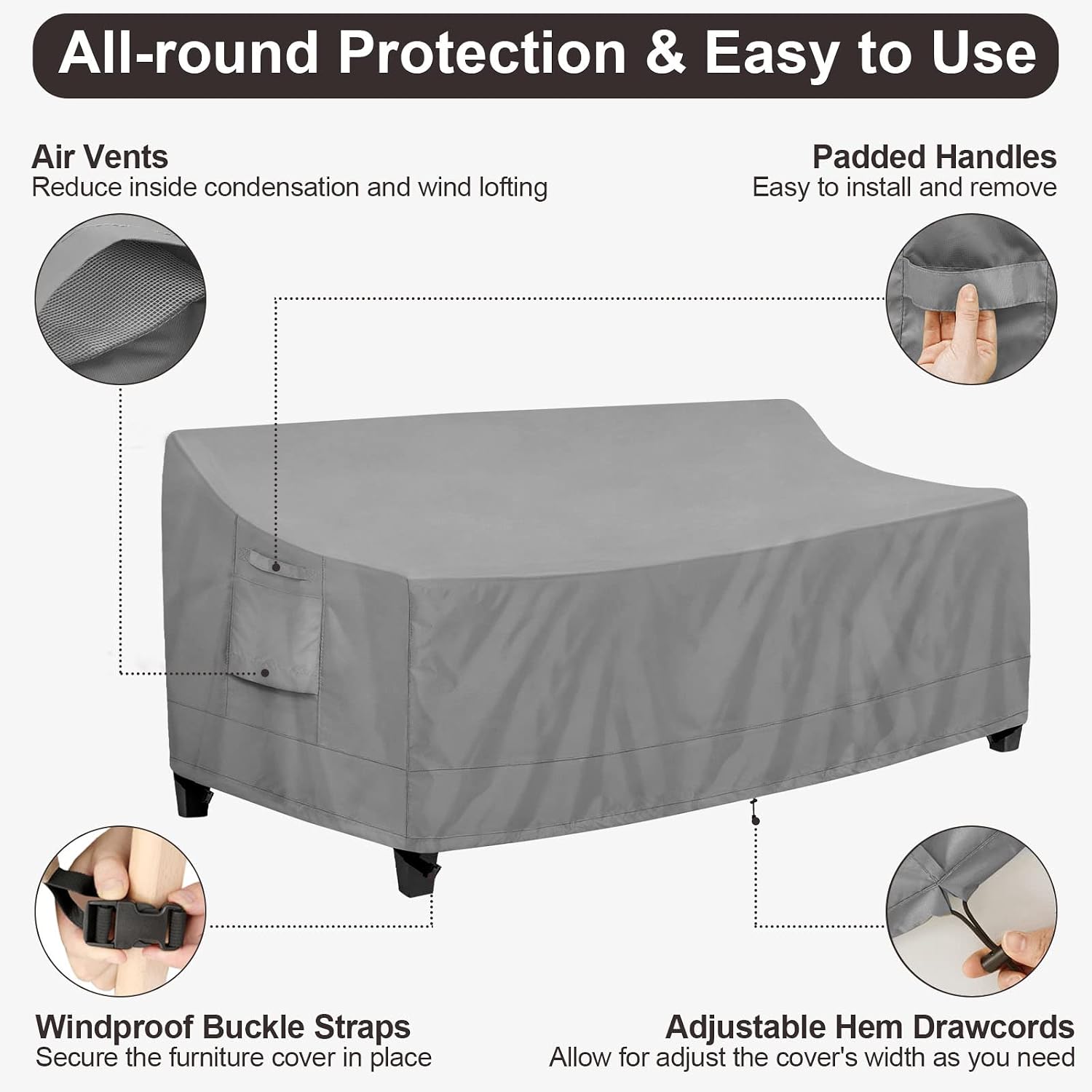 Waterproof 3‑Seater Outdoor Sofa Cover