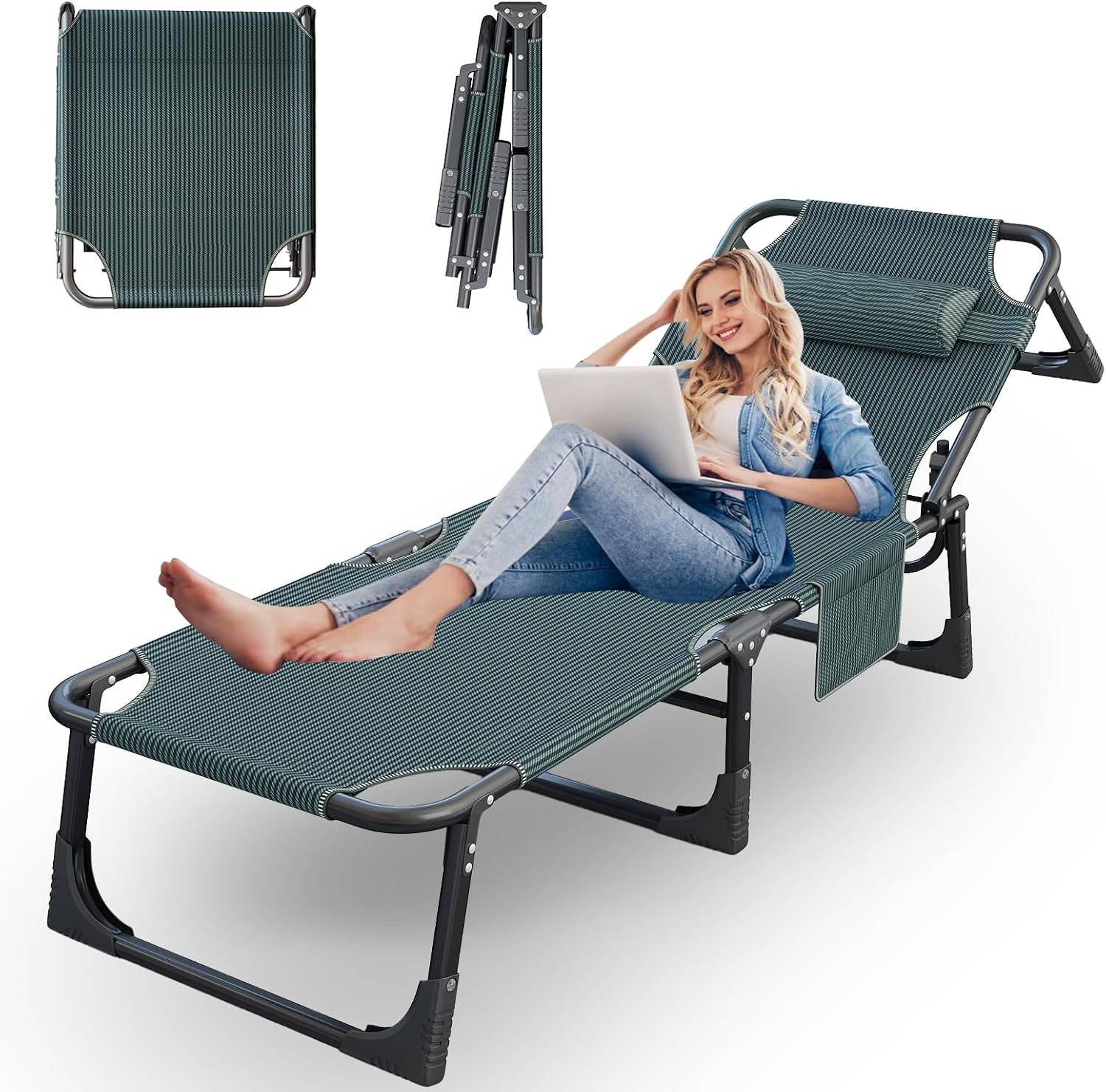 Adjustable Mattress Adult Folding Camping Cot