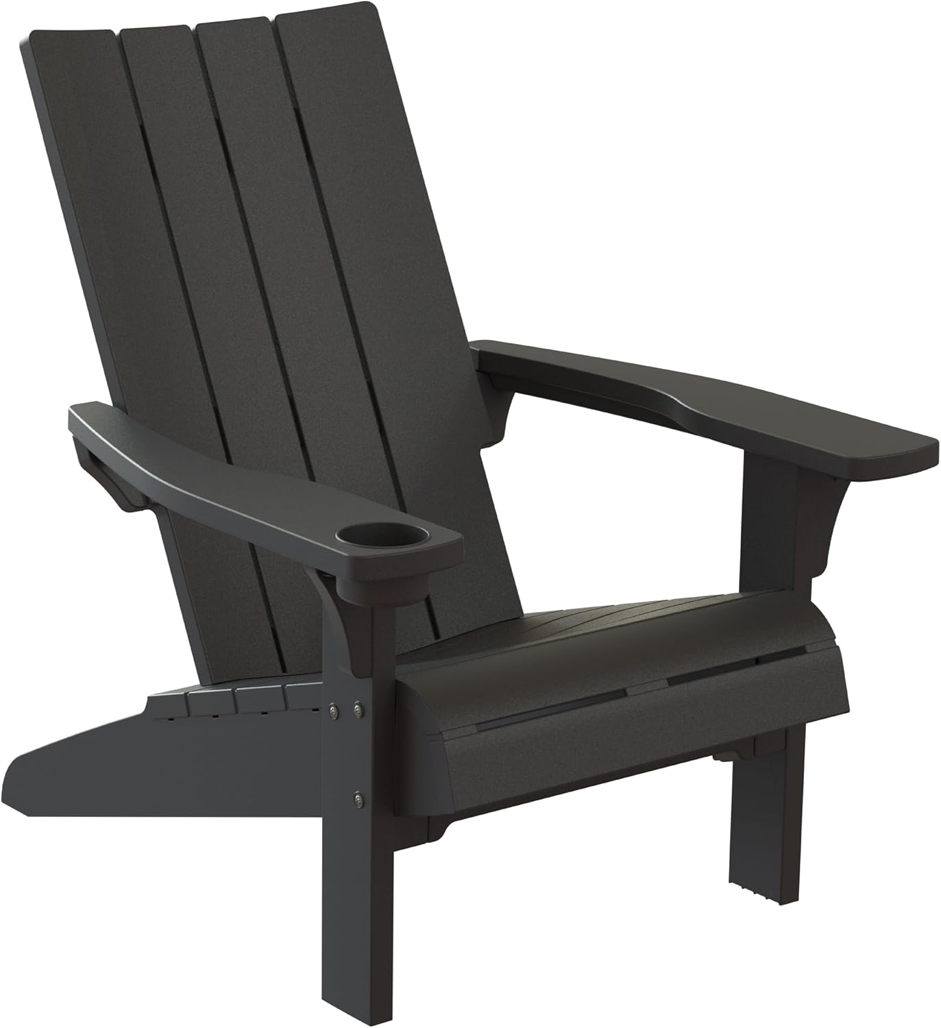 Black Weather‑Resistant Outdoor Adirondack Chair