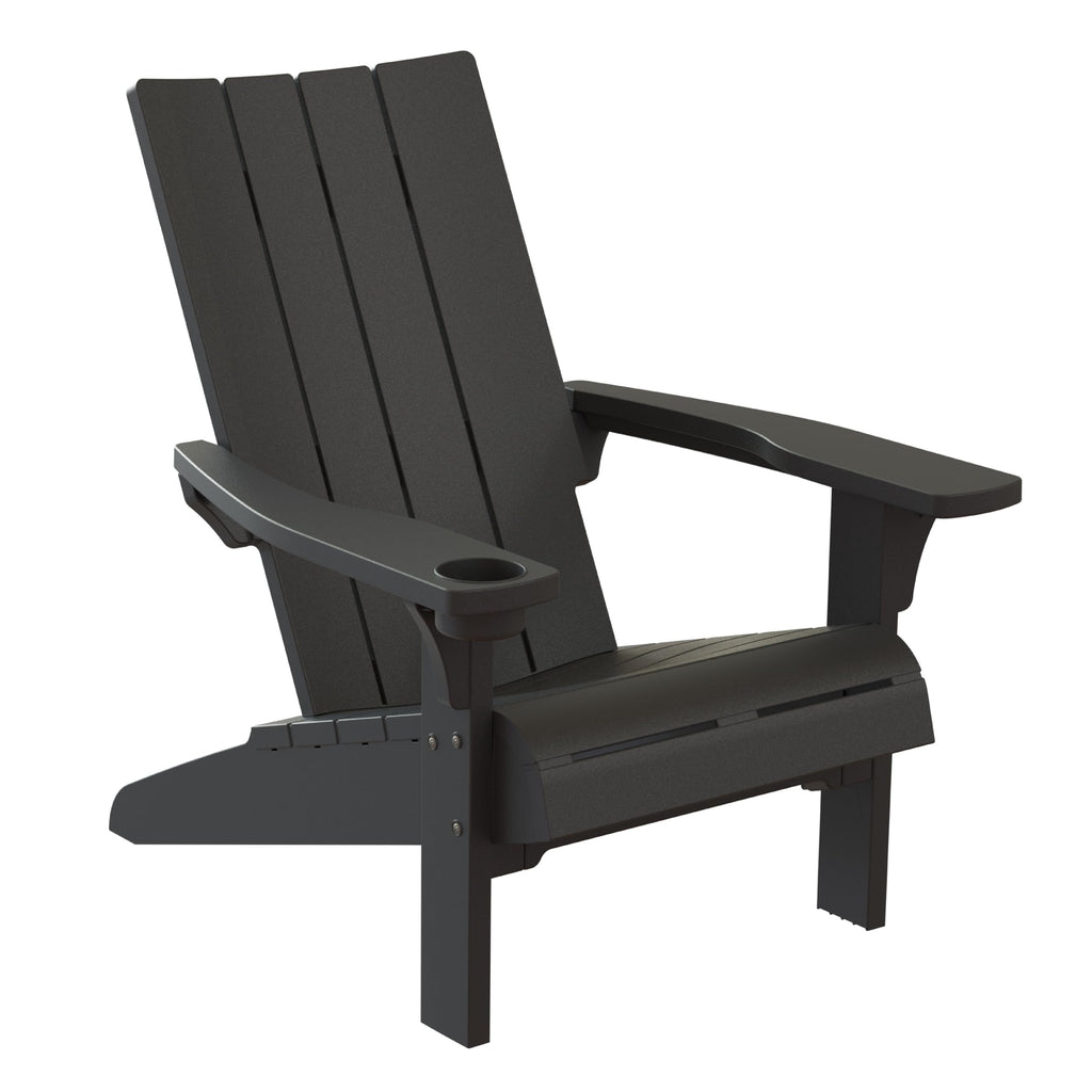Black Weather‑Resistant Outdoor Adirondack Chair