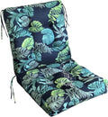 Navy Floral Waterproof Patio Chair Cushions