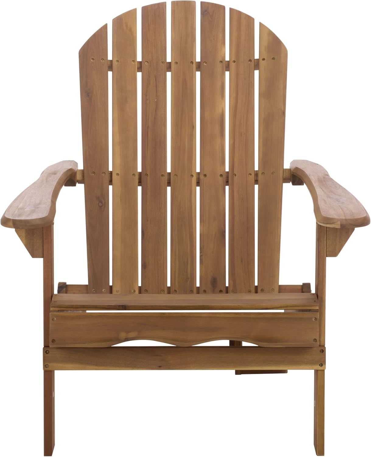 Teak‑Brown Solid Wood Outdoor Adirondack Chair