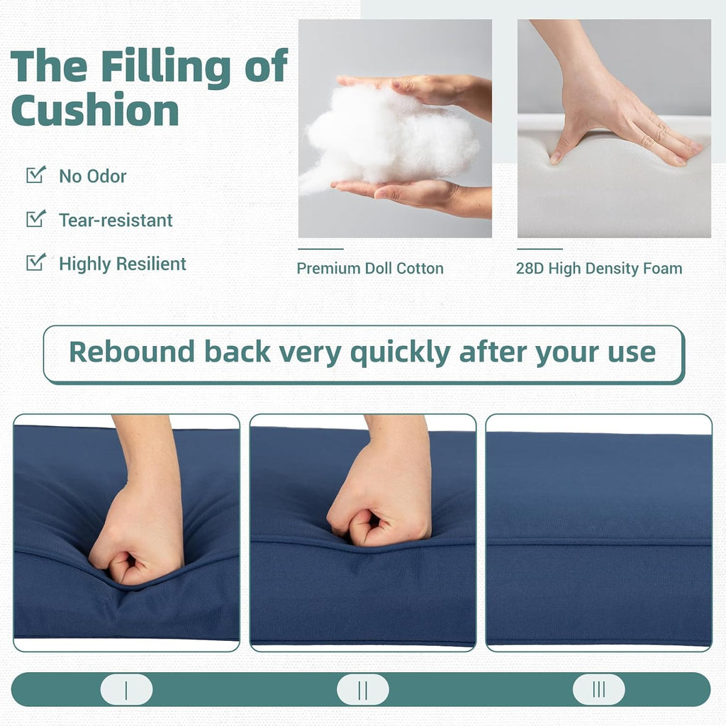 Blue Weather‑Resistant Patio Cushion Set