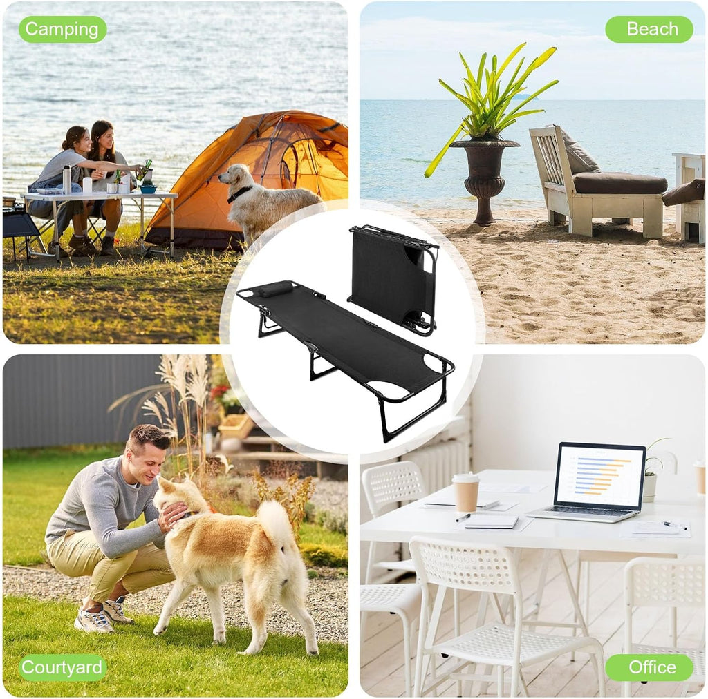 Heavy‑Duty Portable Adult Folding Camping Cot
