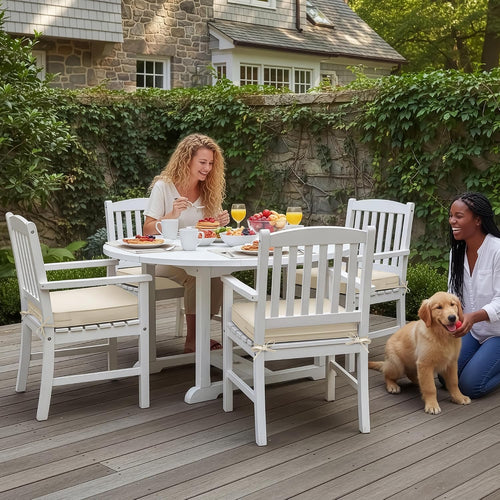 Beige Water‑Resistant Patio Chair Cushion Set