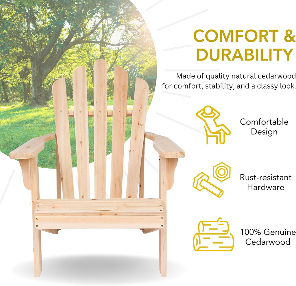 Wooden Outdoor Patio Adirondack Chair