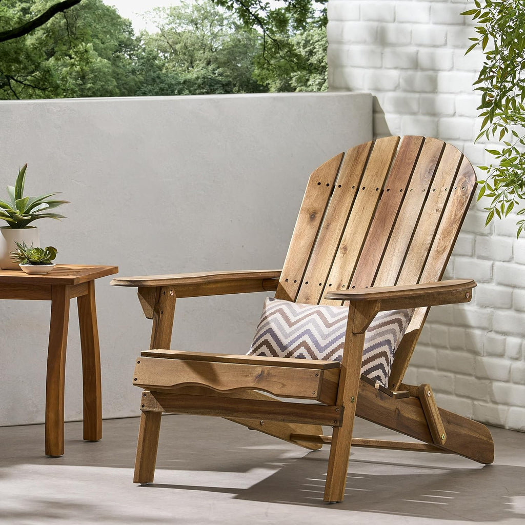 Folding Wood Outdoor Adirondack Chair