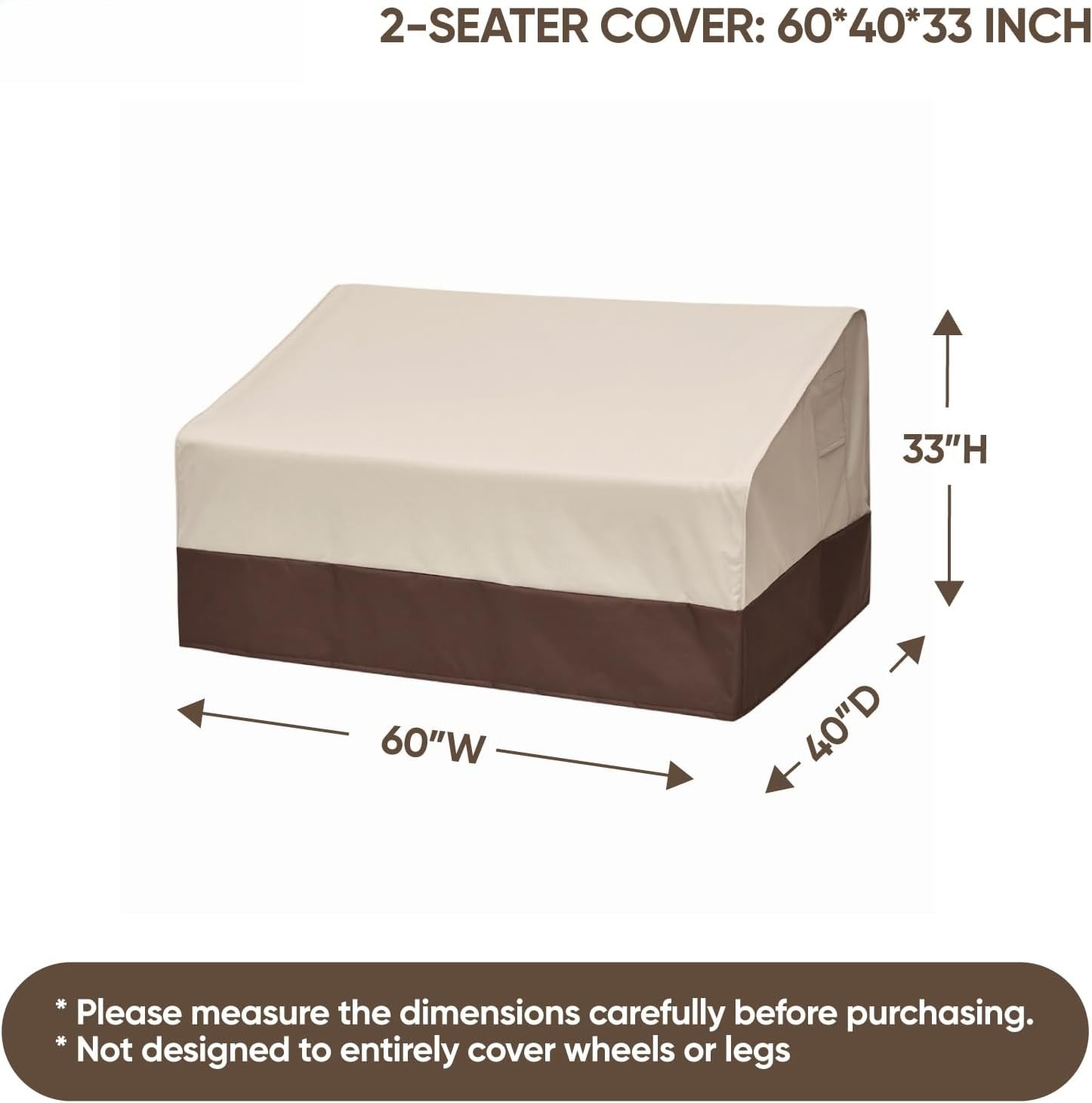 Waterproof 2‑Seater Patio Sofa Cover