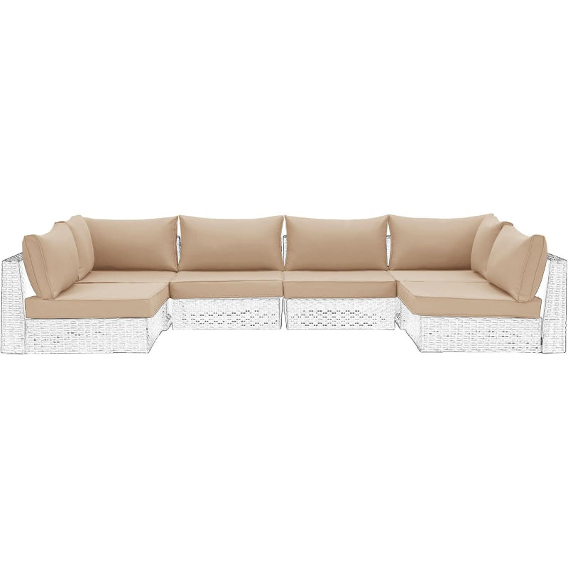 Water‑Repellent Rattan Patio Cushion Set