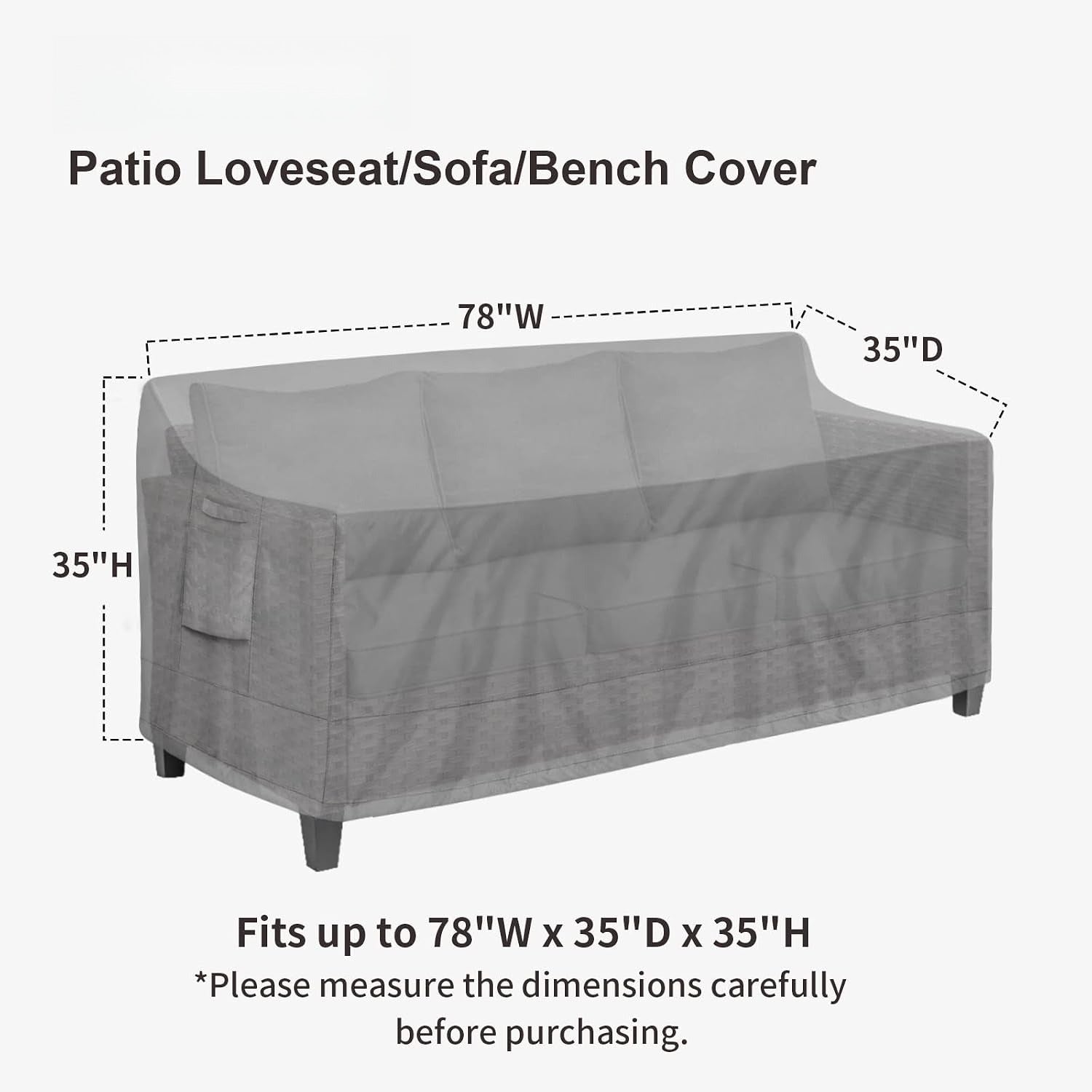 Waterproof 3‑Seater Outdoor Sofa Cover
